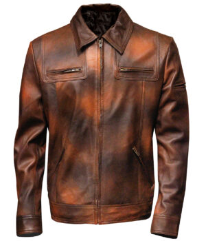 Men’s Real Lambskin Two Ton Leather Jacket ( Men’s BB )